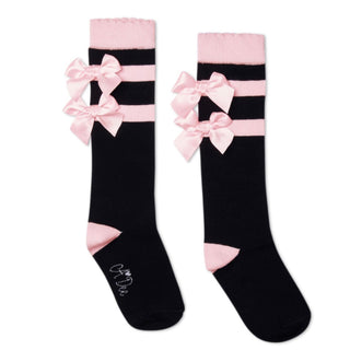 A Dee - Girls Winter Bloom Astrid Stripe Knee High Socks