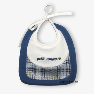 Petit Italia - Blue & Green Check Bib