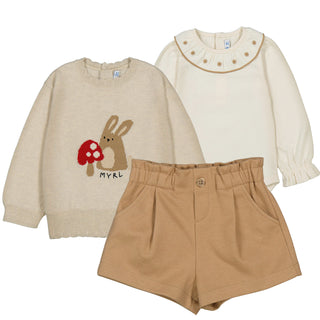 Mayoral - Baby Girls Bunny Three Piece Short Set