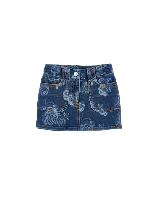 Monnalisa - Minnie Mouse Denim Skirt Set