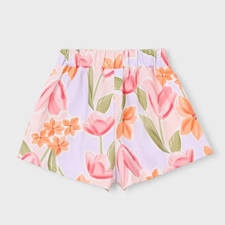Mayoral - Girls Blush Top & Floral Short Set