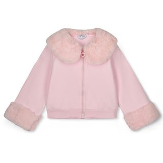 A Dee - Girls Fur Trim Bomber Winter Bloom