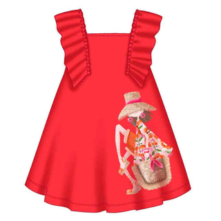 Mayoral - Girls Red Ruffle Dress