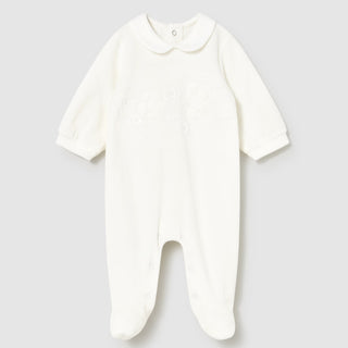 Mayoral - Baby Girls Ivory Flower Baby Grow