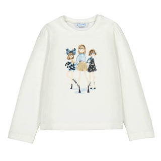 Mayoral - Girls Navy & Blue Tweed Style Short Set