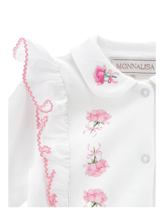 Monnalisa - Baby Girls Roses Baby Grow