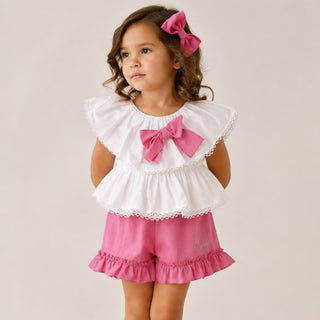 Bimbalo - Girls Fuchsia Pink Short Set