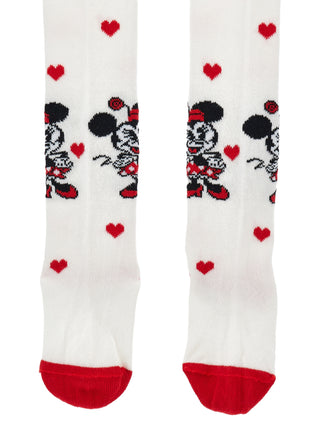 Monnalisa - Minnie Mouse Red & Cream Tights