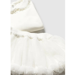 Mayoral - Baby Girls Three Piece Tulle Skirt Set Natural