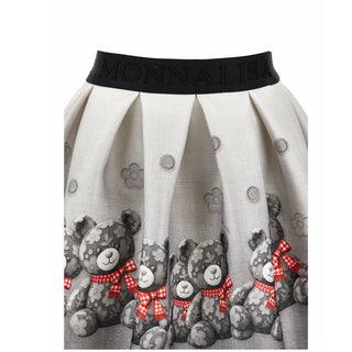 Monnalisa - Girls Teddy Bear Red Skirt Set