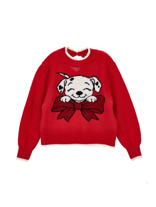 Monnalisa - Girls Dalmatian Shirt, Jumper & Skirt Set Red