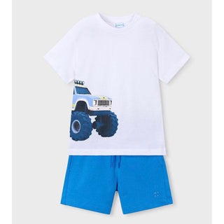Mayoral - Boys Blue Monster Truck T-Shirt & Short Set