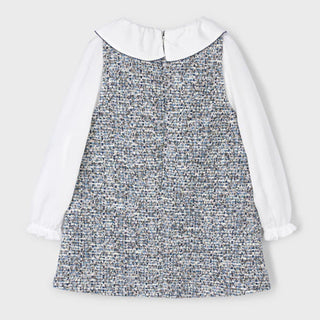 Mayoral - Girls Navy Pinafore Dress