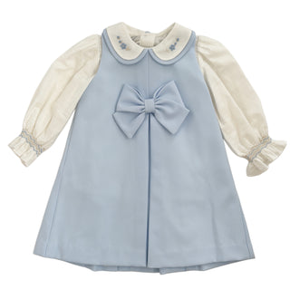 Pretty Originals - Girls Baby Blue Pinafore Dress
