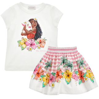 Monnalisa - Girls Moana Oceania Top & Skirt Set
