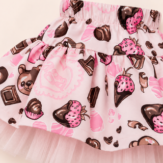 Daga - Chocolate Teddy Skirt Set