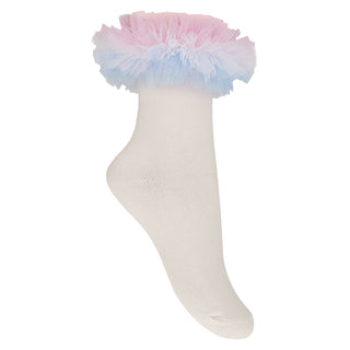 Daga - Girls Ceremony Tulle Trim Socks