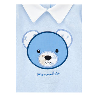 Monnalisa - Baby Boys Teddy Bear Blue Baby Grow