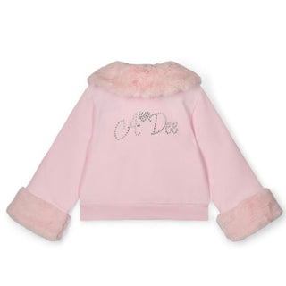 A Dee - Girls Fur Trim Bomber Winter Bloom