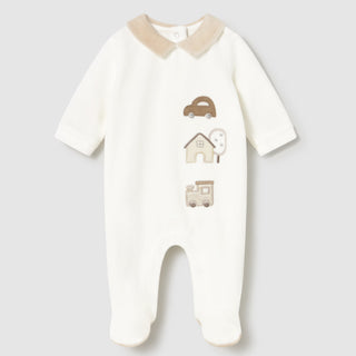 Mayoral - Baby Boys Ivory Baby Grow