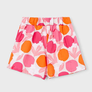 Mayoral - Girls Top,  Fruit Print Shorts & Fuchsia Cardigan Set