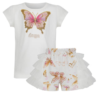 Daga - Girls Twinkle Flight Butterfly Tulle Short Set