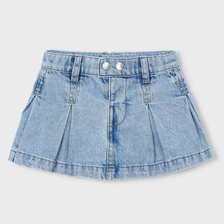 Mayoral - Girls Blue Handbag T-Shirt & Denim Skirt Set