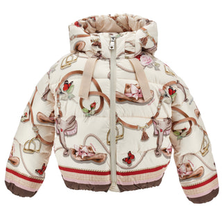 Monnalisa - Girls Puffer Cow Girl Coat