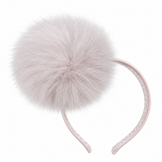Bimbalo - Girls Pink Fur Pom Hairband
