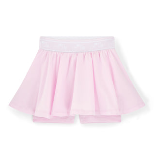 A Dee - Girls Bowtique Chic Pink Skort Set With Diamanté Bow