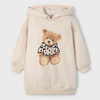 Mayoral - Girls Sand Teddy Bear Jumper Dress