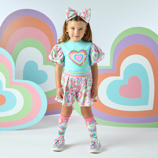 A DEE - Pop Hearts Emma Heart Print Short Set