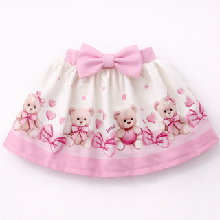 My Girl Boutique - Girls Pink Teddy Bear Skirt Set