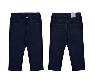 Mayoral - Boys Navy & Beige Teddy Bear Three Piece Trouser Set