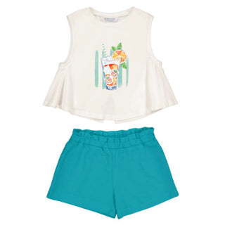 Mayoral - Girls Citrus Top & Short Set