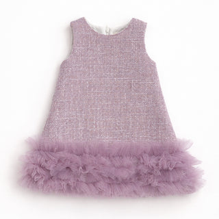 Bimbalo - Girls Lilac Tweed Dress