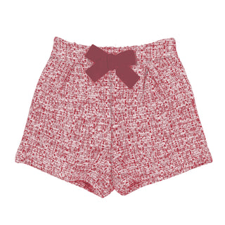Mayoral - Girls Cherry Red Tweed Style Short Set