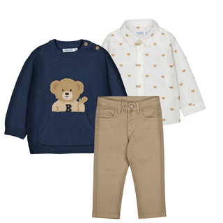 Mayoral - Baby Boys Teddy Bear Three Piece Jumper Set