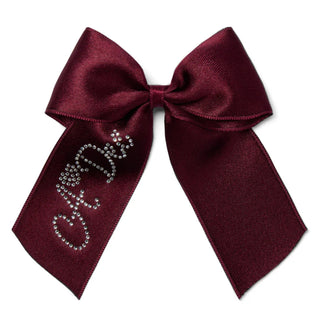 A Dee - Chevron Charm Satin Hairclip Deep Cherry