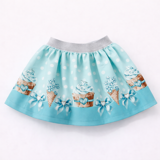 My Girl Boutique - Girls Aqua Cupcake Skirt Set