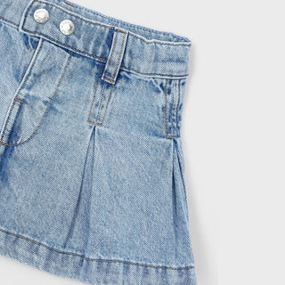 Mayoral - Girls Blue Handbag T-Shirt & Denim Skirt Set