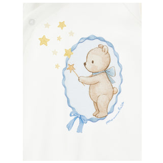 Monnalisa - Baby Boys Teddy Bear Baby Grow & Blanket Set