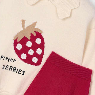 Mayoral - Girls Red Strawberry Skirt Set