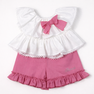 Bimbalo - Girls Fuchsia Pink Short Set
