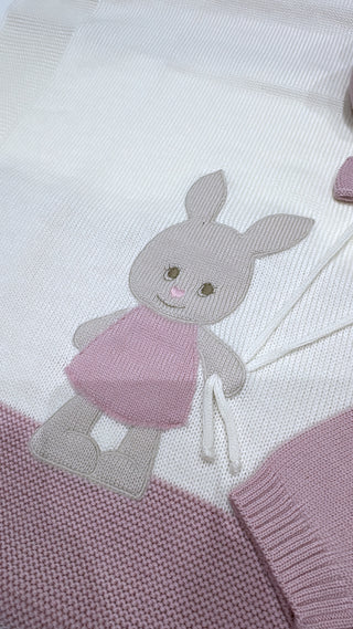 Bimbalo - Baby Girls Bunny Two Piece & Blanket Set