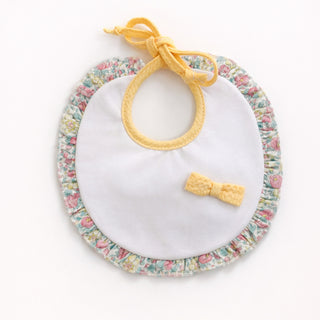 Ninnaoh - Baby Girls Lemon Floral Bib