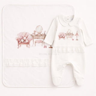Jamiks - Baby Girls Hanne Baby Grow & Blanket Set