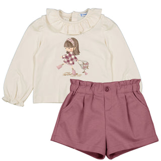 Mayoral - Girls Rose Pink Short Set