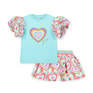 A DEE - Pop Hearts Emma Heart Print Short Set