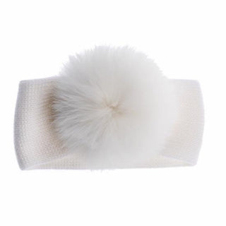 Bimbalo - Girls Fur Pom Headband Cream